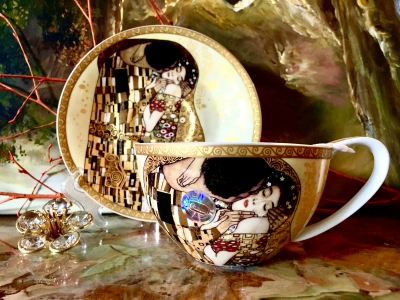 Gedeck 2 tlq.: Teetasse + Untertasse Gustav Klimt