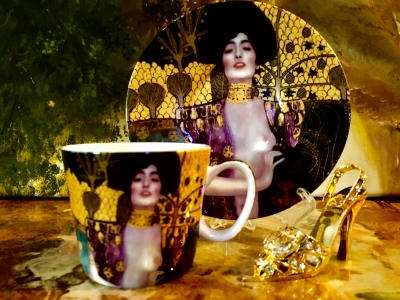 Set: 2 Espressotassen + 2 Untertassen Gustav Klimt