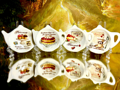 Set: Teebeutelablagen  4 St.Porzellan