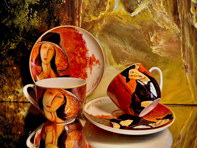 Set: 2 Tassen + 2 Untertassen