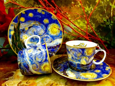 Set: 2 Espressotassen + 2 Untertassen Vincent van Gogh