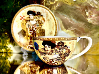 Gedeck 2tlg. : Teetasse + Untertasse Gustav Klimt