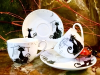 Set: 2 Tassen + 2 Untertassen