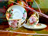 Set: 2 Tassen + 2 Untertassen