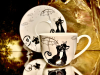 Gedeck 2 tlg. : Jumbotasse + Untertasse