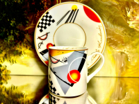 Gedeck 2 tlg. :Tasse + Untertasse Wassily Kandinsky