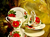 Set: 2 Tassen + 2 Untertassen