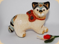 De Rosa Rinconada Katze mit Schleife