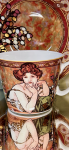Gedeck 2tlg.: Tasse + Untertasse Alfons Mucha