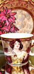 Gedeck 2tlg.: Tasse + Untertasse Alfons Mucha