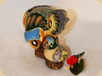 De Rosa Rinconada Papagei mit Papagei-Baby