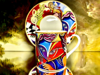 Gedeck 2 tlg. : Tasse + Untertasse Pierre Dissard