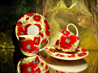 Set: 2 Tassen + 2 Untertassen