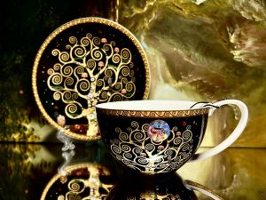 Gedeck 2tlg.: Teetasse + Untertasse Gustav Klimt