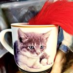 Tasse Katze + Schlüsselanhänger