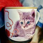 Tasse Katze + Schlüsselanhänger