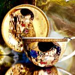 Gedeck 2 tlq.: Teetasse + Untertasse Gustav Klimt