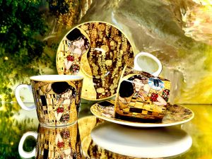 Set: 2 Espressotassen + 2 Untertassen Gustav Klimt