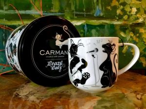 Tasse Crazy Cats + Metallbox