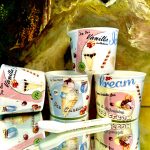 Set: 4 Eisbecher + 4 Löffel
