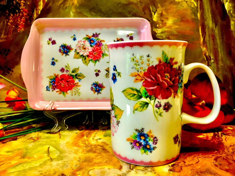 Set: Becher + Tablett Ashdene