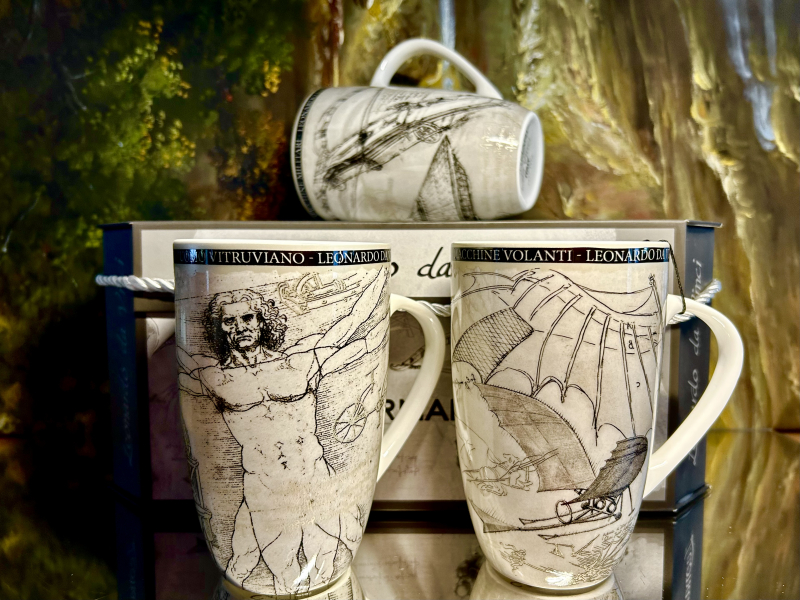 Set: 3 Tassen Leonardo da Vinci