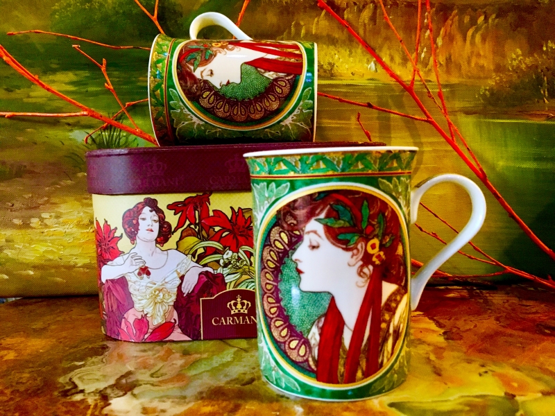 Set: 2 Becher Alfons Mucha