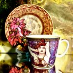 Gedeck 2tlg.: Tasse + Untertasse Alfons Mucha
