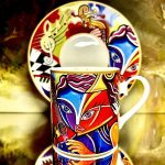 Gedeck 2 tlg. : Tasse + Untertasse Pierre Dissard