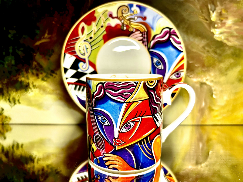 Gedeck 2 tlg. : Tasse + Untertasse Pierre Dissard