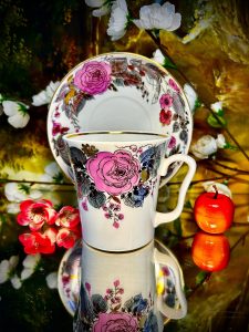 Lomonosov Porzellan Tasse + Untertasse