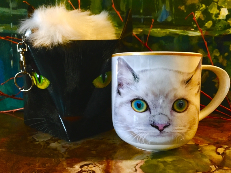 Tasse Katze + Schlüsselanhänger